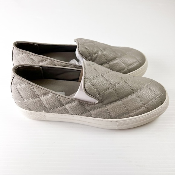 Steve Madden Sneaker Women's 9 Globe Grey Faux Leather Slip On Shoes - Picture 4 of 10